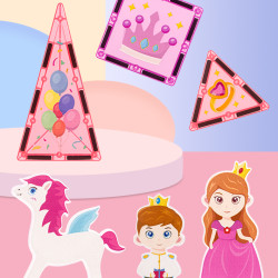 Magnetická stavebnica LELINO Fantasy Princess 58 ks