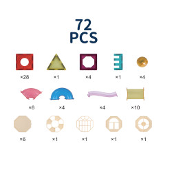 Magnetická stavebnica LELINO Roller 72ks